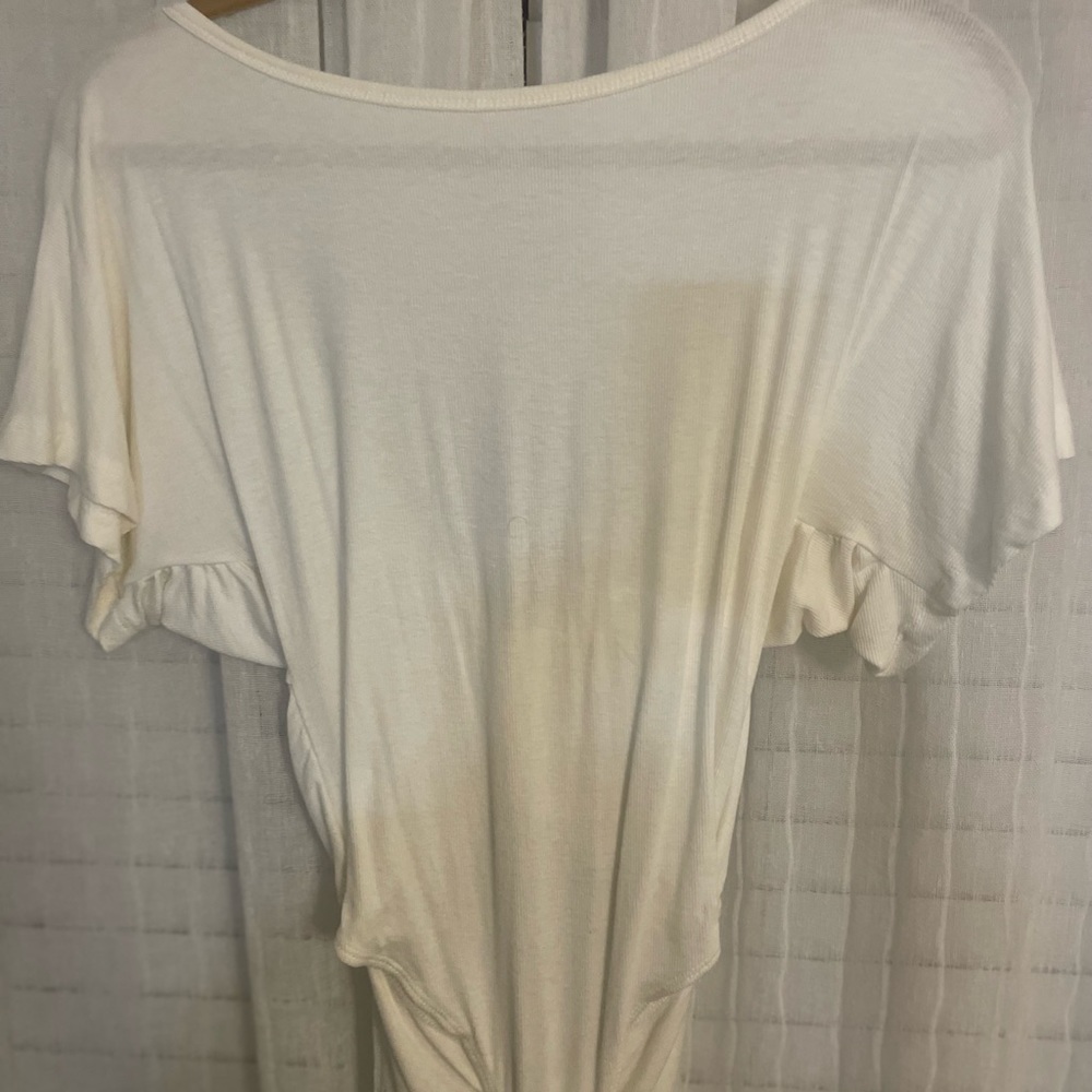 Cream bodysuit adorable cut out back